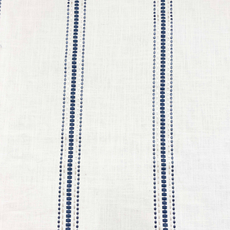 Denim Embroidered Stripes - 140cm x 285cm