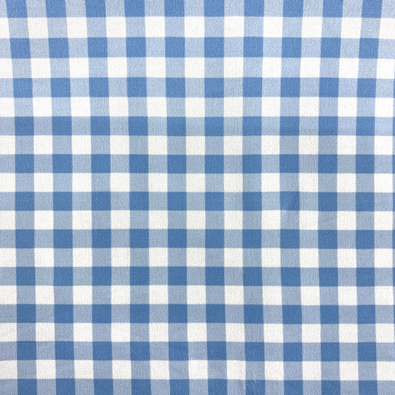 Gingham Blue Stretch