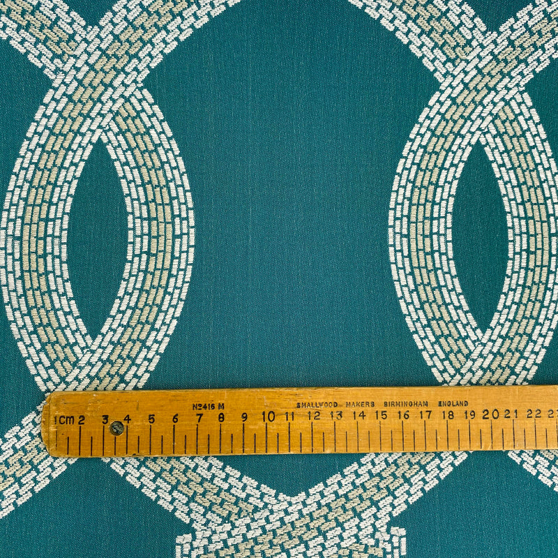 Teal Texagons - 140cm x 540cm