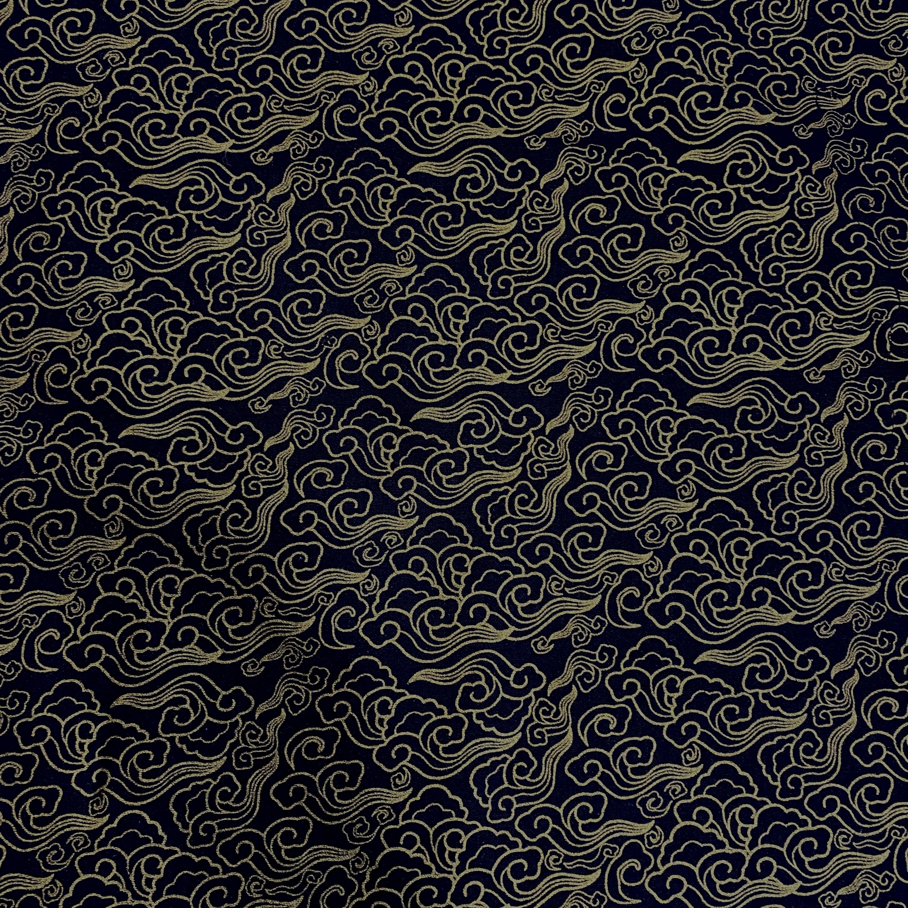 Oriental Golden Navy Clouds