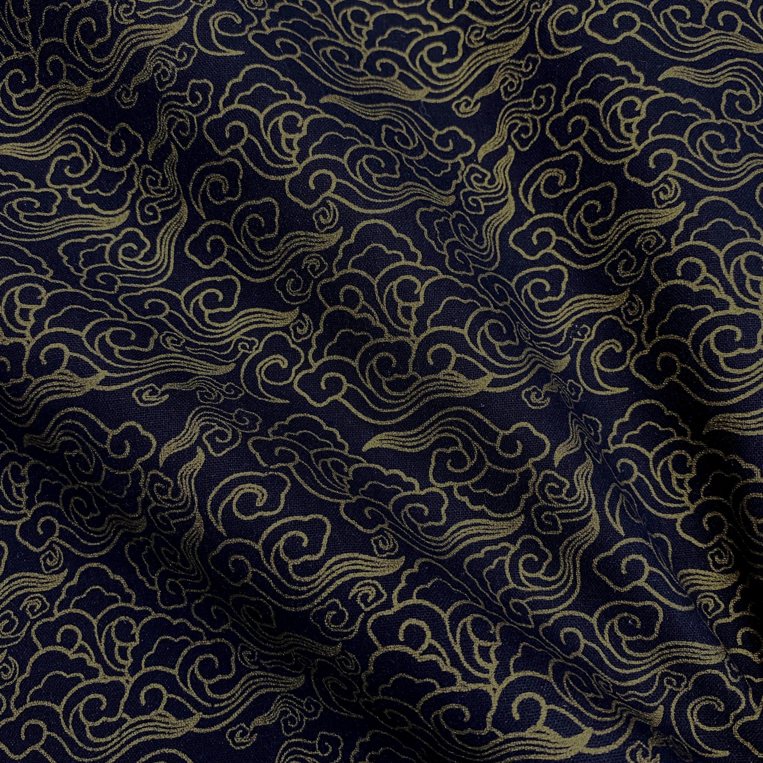 Oriental Golden Navy Clouds