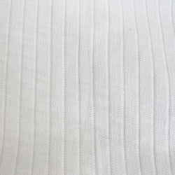 Stretch Jersey Tubular - White Wide Ribbed