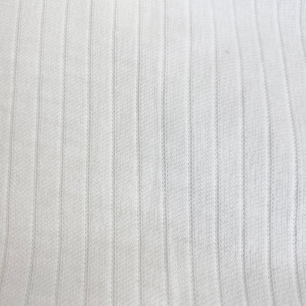 Stretch Jersey Tubular - White Wide Ribbed