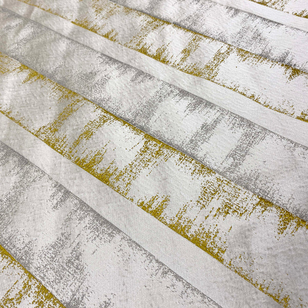 Golden Painted Embroidered Stripes