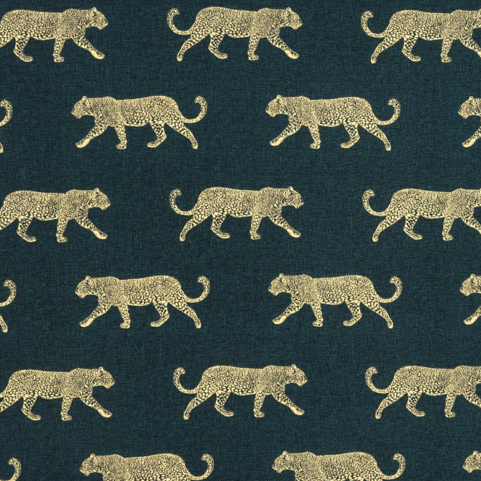 Leopard - Teal - 140cm x 275cm