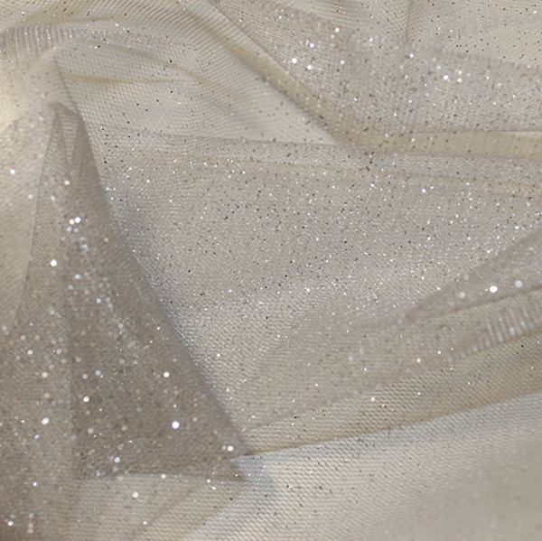 Poly Tulle Glitter Silver