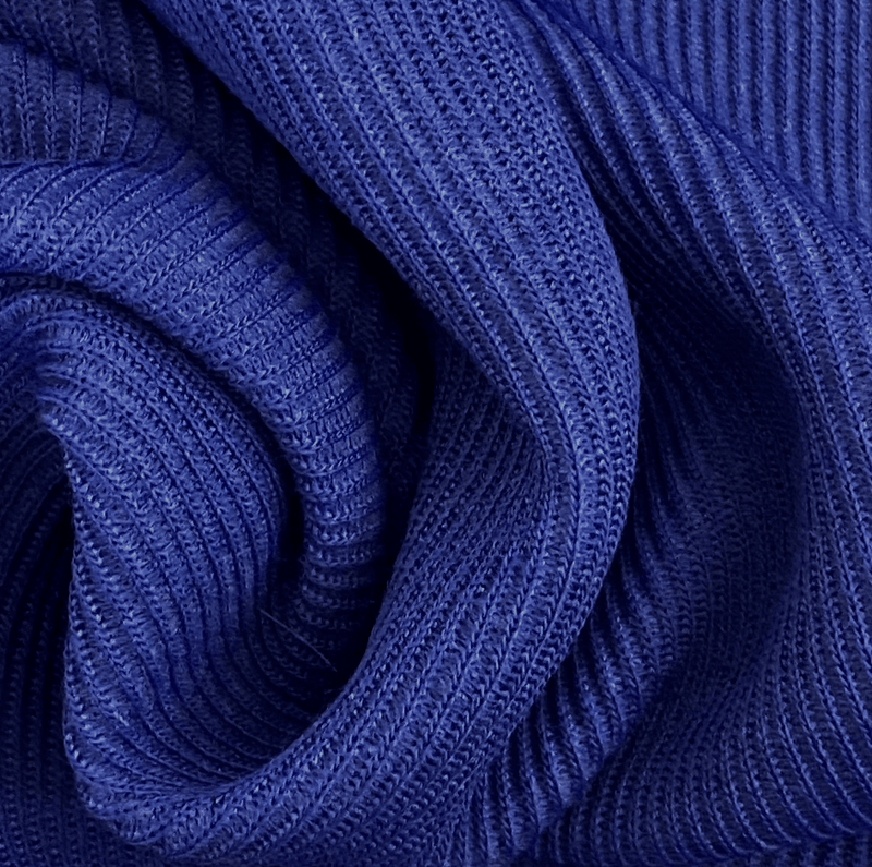 BULK - 10 metres for £10 - Royal Blue Tubular Ribbed Jersey