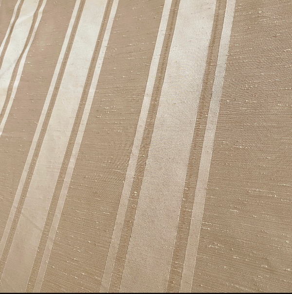 Champagne Shantung Stripes - 139cm x 200cm