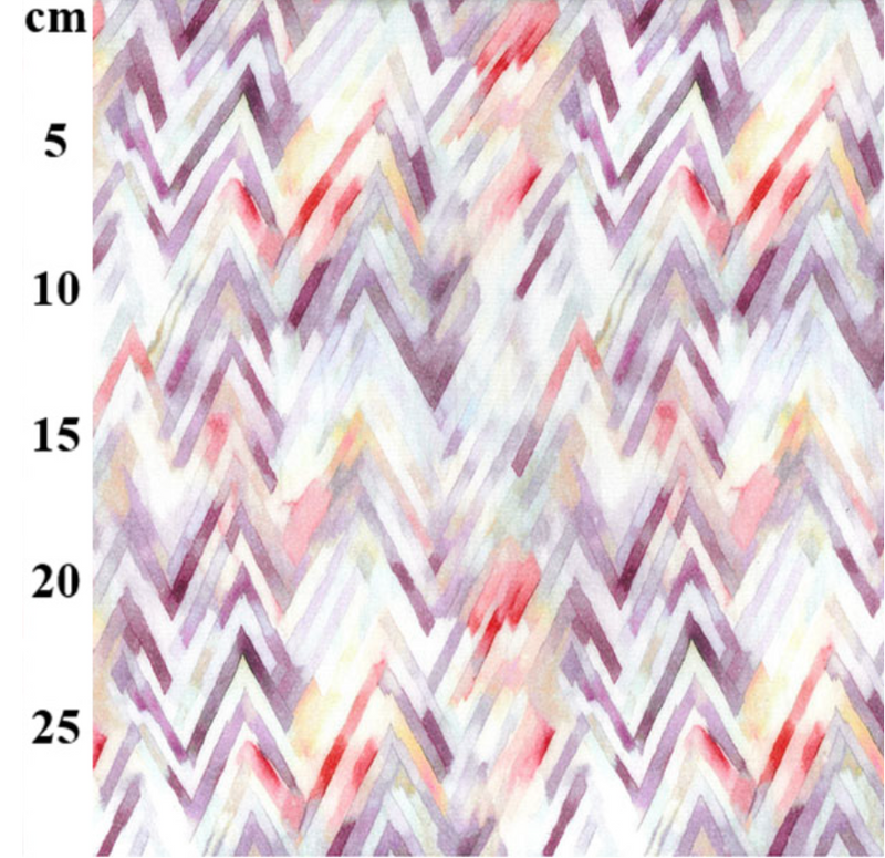Purple Herringbone - Double Gauze