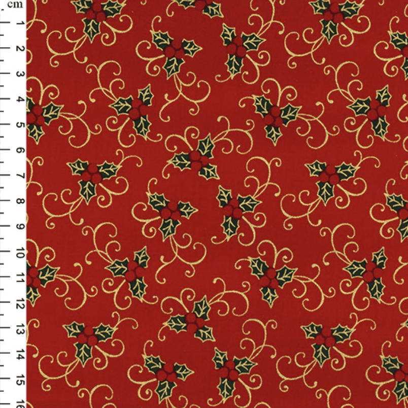 Holly Trellis Red
