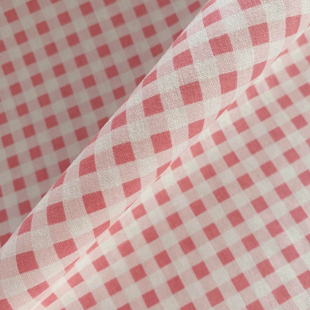 Soft Pink Gingham - 140cm x 100cm