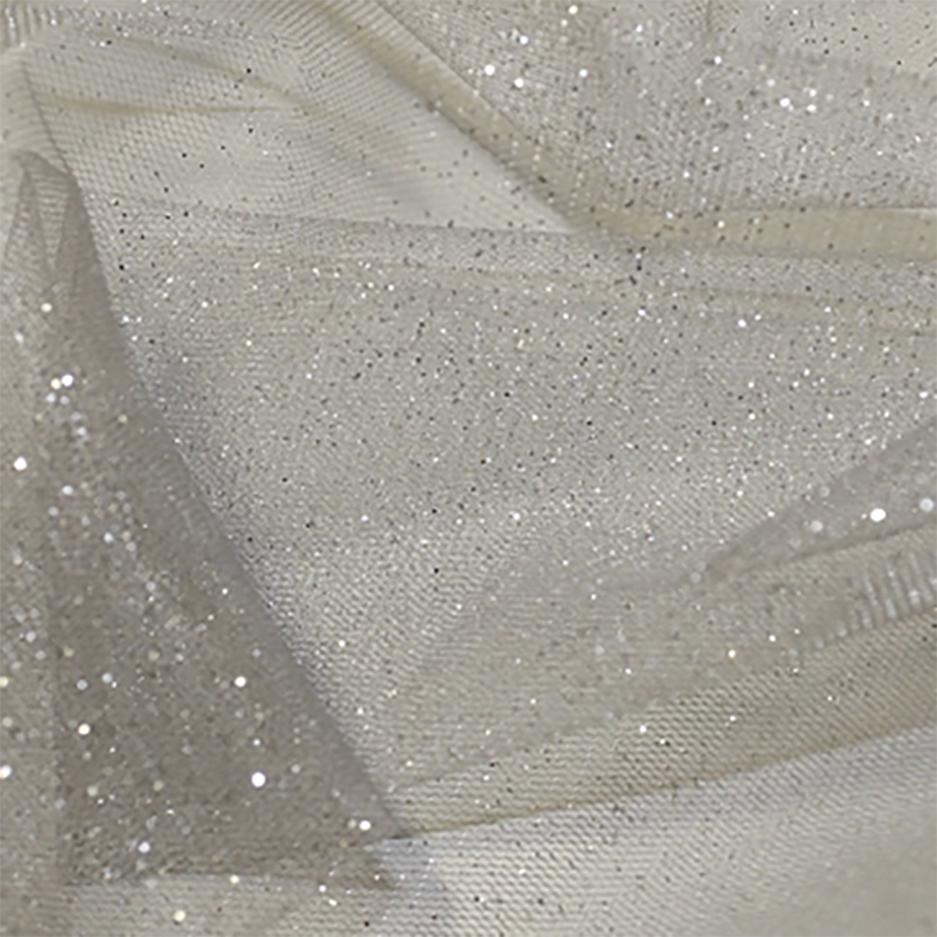 Poly Tulle Glitter Silver
