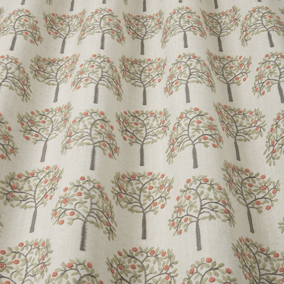 Orange Grove Spruce Embroidered - 140cm x 160cm
