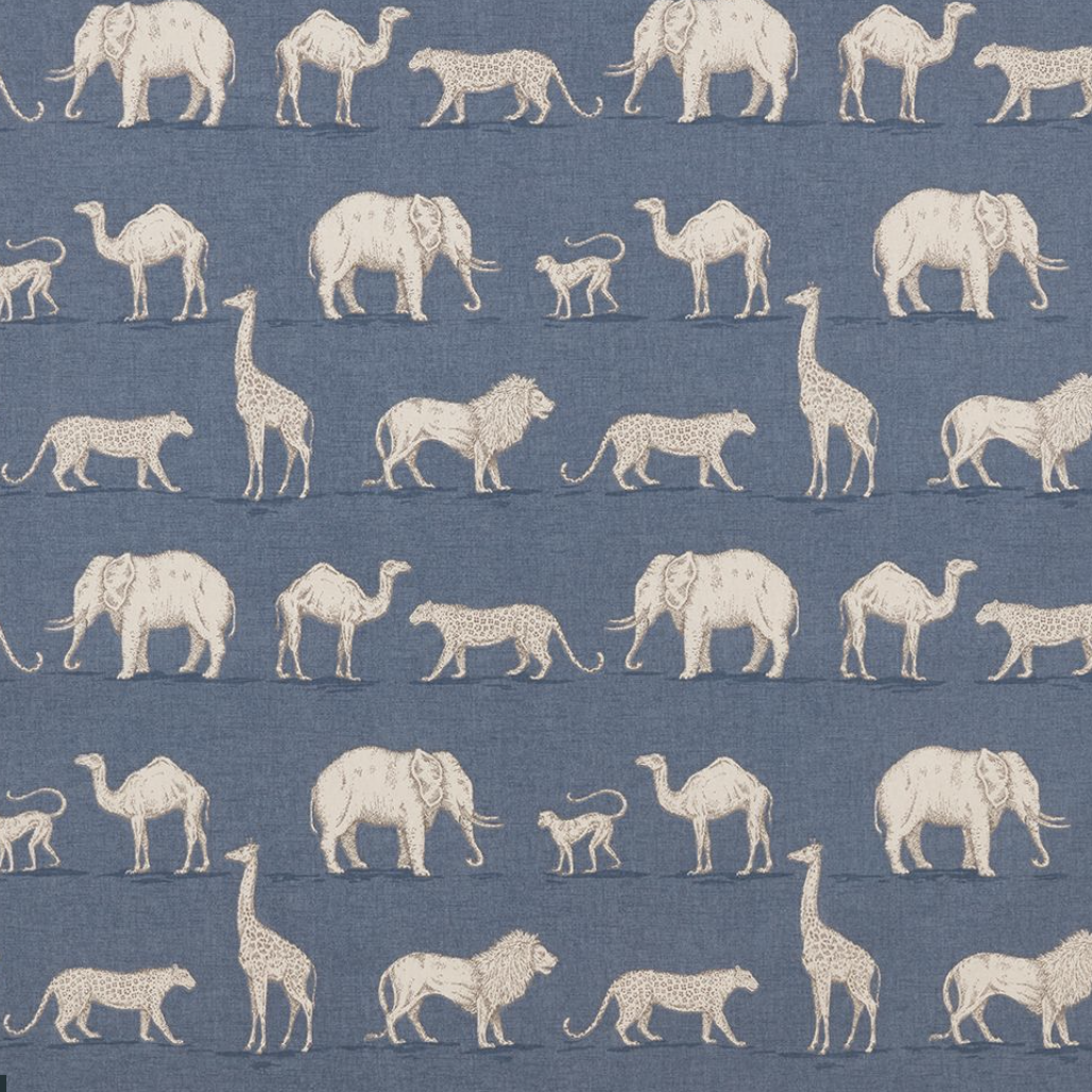 Prairie Animals - Denim - 139cm x 75cm