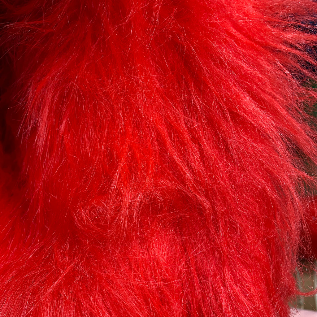 Red hot sale faux fur