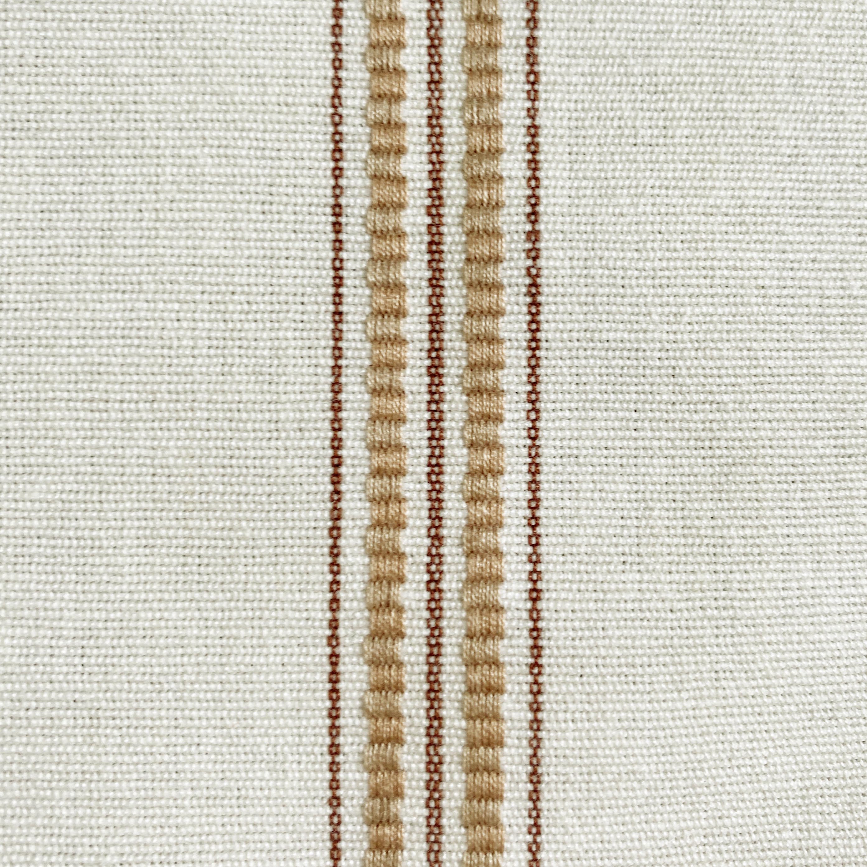 Embroidered Brown Stripes