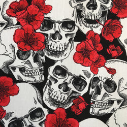 Cotton Poplin - Day of the Dead - Roses