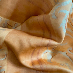 Peach Scrolls Vintage - Ready Made Curtains - 2 x 270cm x 153cm