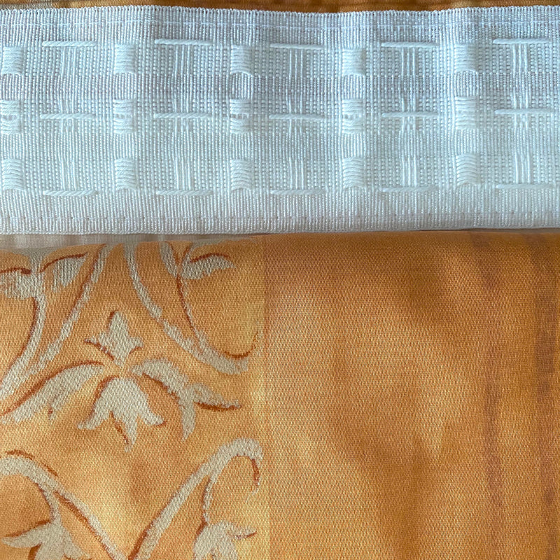 Peach Scrolls Vintage - Ready Made Curtains - 2 x 270cm x 153cm