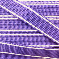 KRCA 30 Webbing - Purple with Ecru edge stripe
