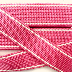 KRCA 30 Webbing - Pink with Ecru edge stripe