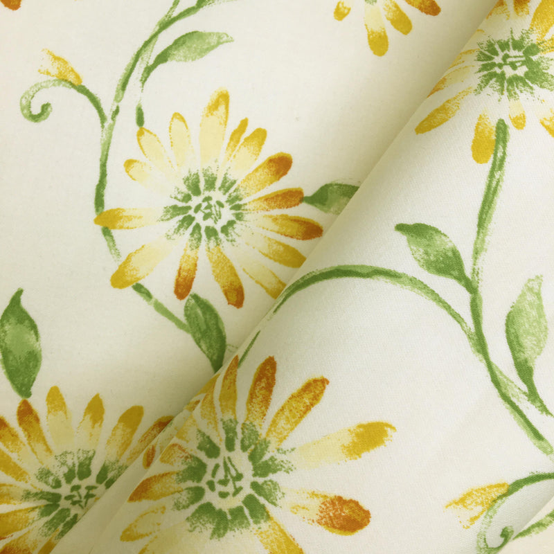 Ready Made Curtains -  Lemon Retro Floral