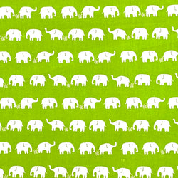 Elephants - White on Lime
