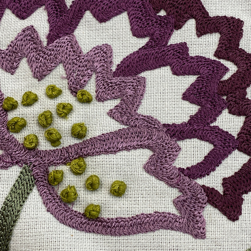 Embroidered Floral - Plum