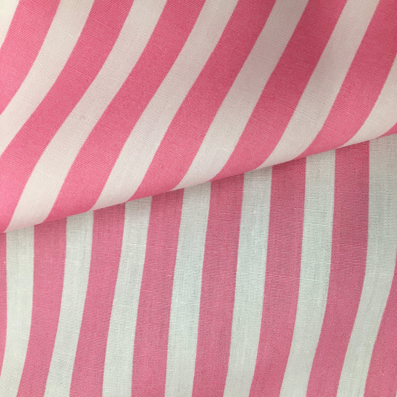 Cotton Poplin - Pink Stripes