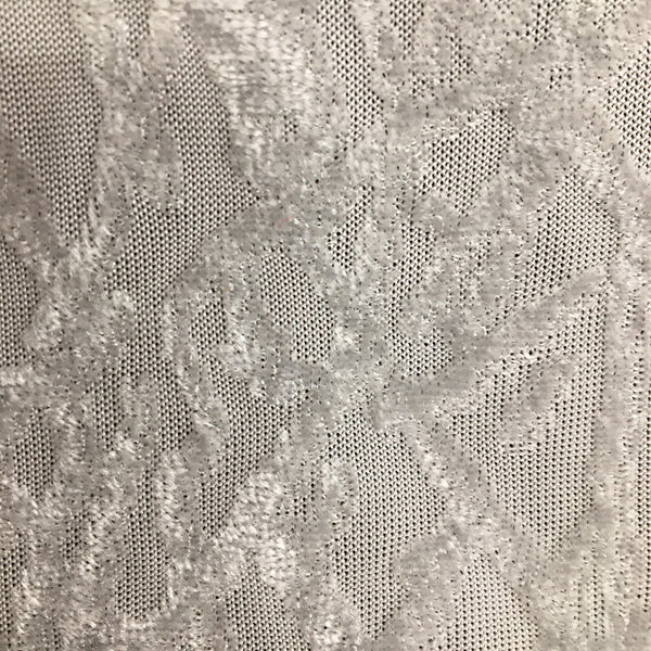 Cracked Silver Stretch Velour