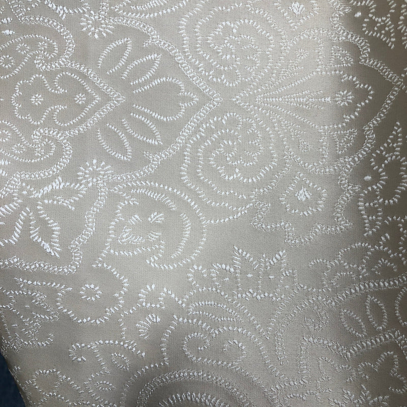 Serenity Ivory Woven Jacquard - 137cm x 120cm