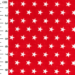 Small Stars Red - Poly Cotton