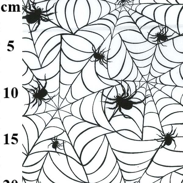 Spider Webs on White - Poly Cotton